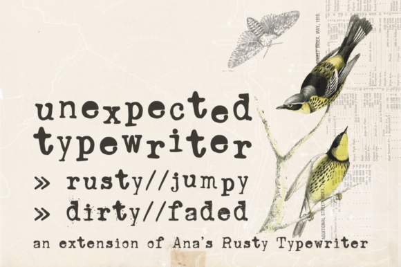 Unexpected Typewriter Font font preview